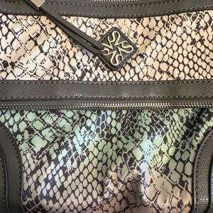 Simply Vera Vera‎ Wang Purse Crossbody 80's Reptile Print Gray NWOT